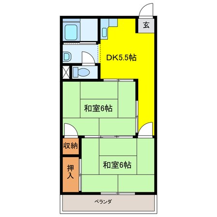 大野木コーポの物件間取画像